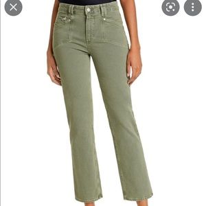 Paige Denim Cindy Ankle Straight Jeans in Vintage Emerald Moss